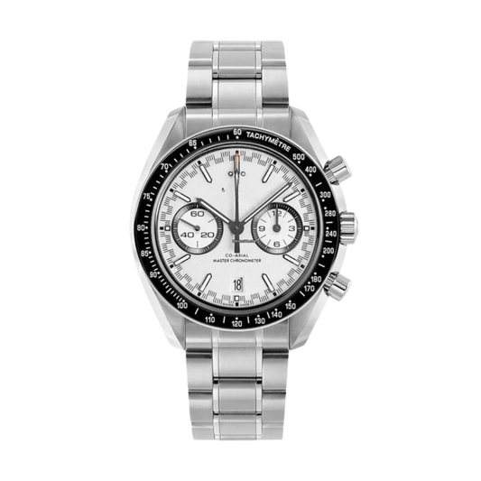 Racing Chrono Pro – White Dial | Stainless Steel Bracelet